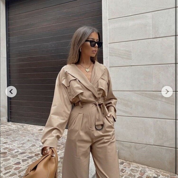 Zara Long Jumpsuit with Pockets - Picture 6 of 16